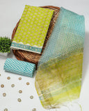 PRIMIUM JAIPURI COTTON SUIT WITH ORGANZA SILK DUPPATA (COS50)