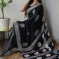 Ajrakh Hand Block Bagru Vanspati Printend Modal Silk Saree with Blouse (CID12)