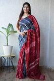 Bagru Hand Block Printed Chanderi Silk Saree with Blouse (CSS57)