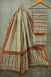 JAIPURI HAND BLOCK PRINTED MAHESHWARI SILK SUIT WITH SILK DUPPATA (MSD79)