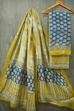 JAIPURI HAND BLOCK PRINTED MAHESHWARI SILK SUIT WITH SILK DUPPATA (MSD82)