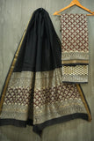 JAIPURI HAND BLOCK PRINTED MAHESHWARI SILK SUIT WITH SILK DUPPATA (MSD83)