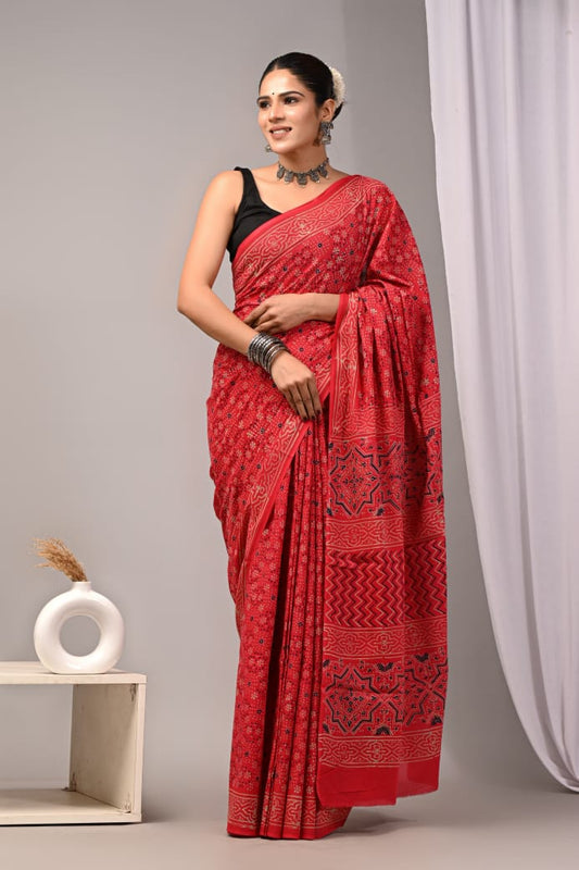 Jaipur Cotton Mulmul Saree (CMS63)