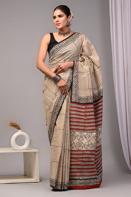 Jaipur Cotton Mulmul Saree (CMS77)
