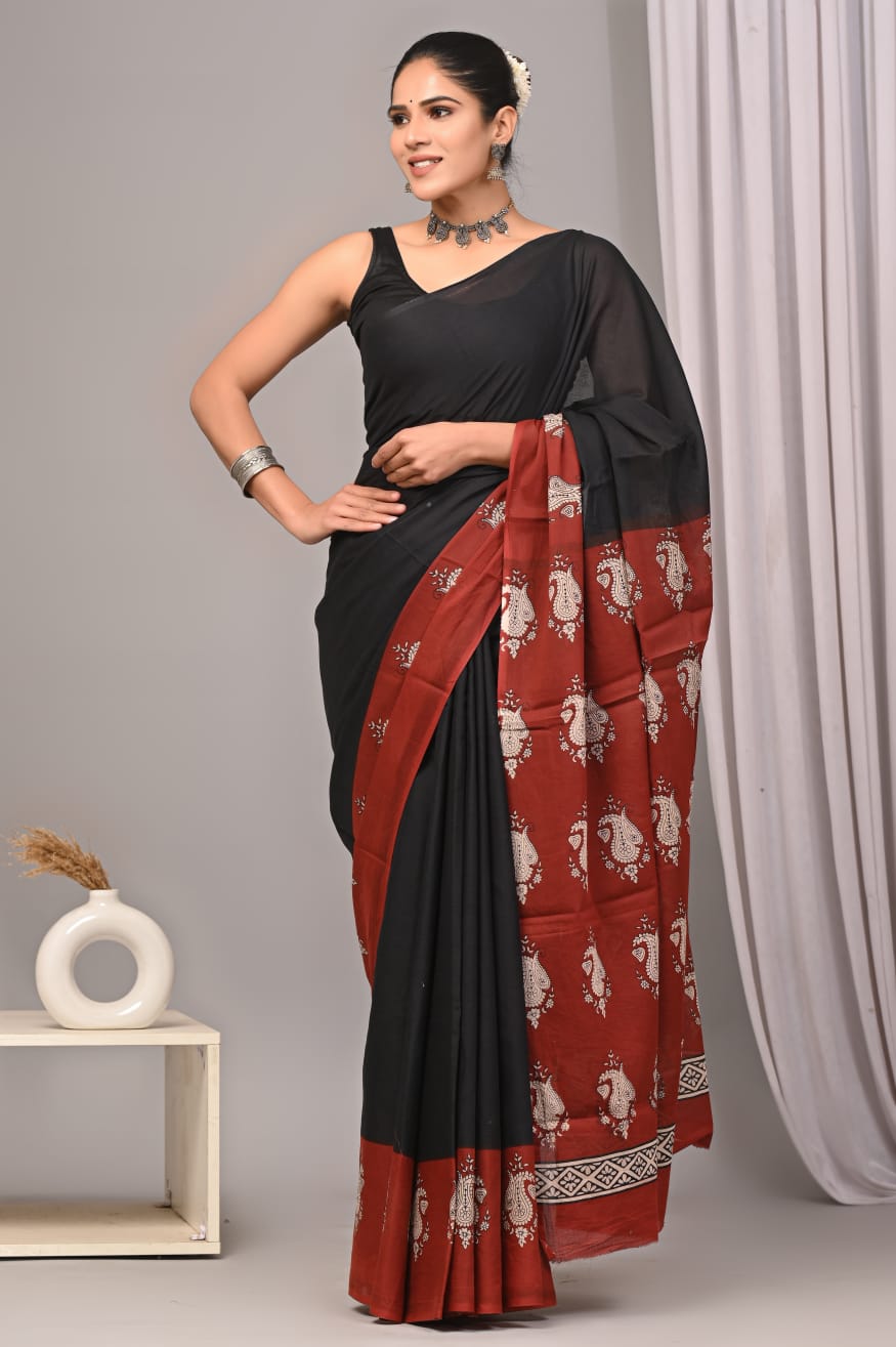 Jaipur Cotton Mulmul Saree (CMS78)