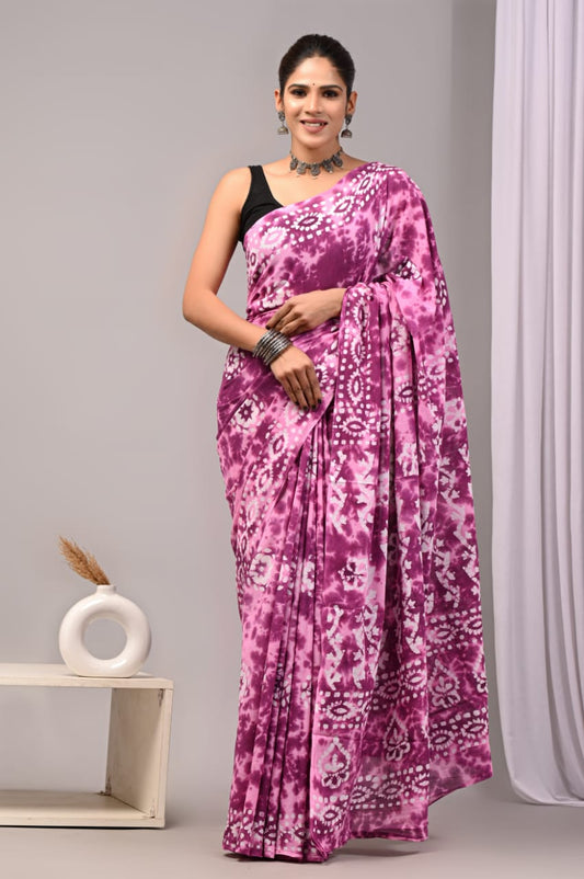 Jaipur Cotton Mulmul Saree (CMS86)