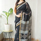Jaipuri Hand Block Bagru Printed Maheshwari Silk Saree With Blouse (MSS119)