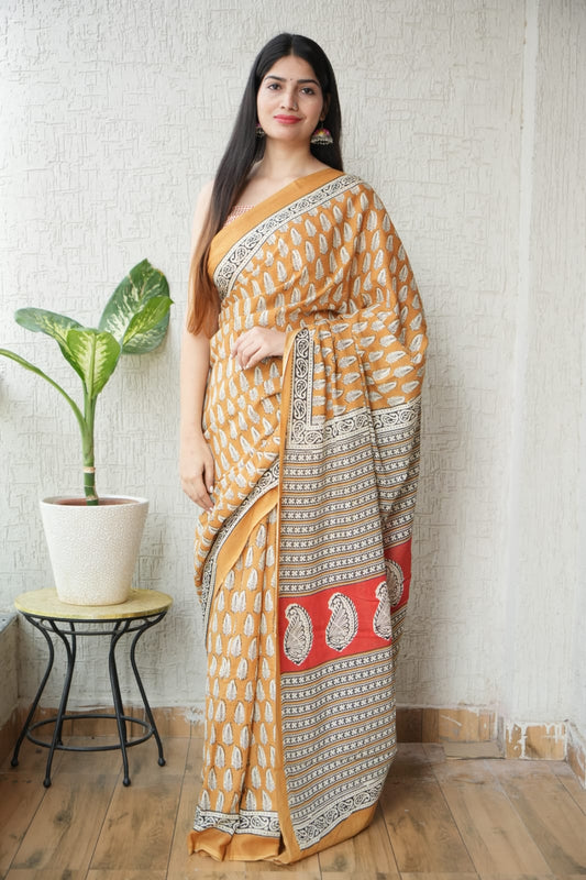 Jaipur Cotton Mulmul Saree (CMS93)