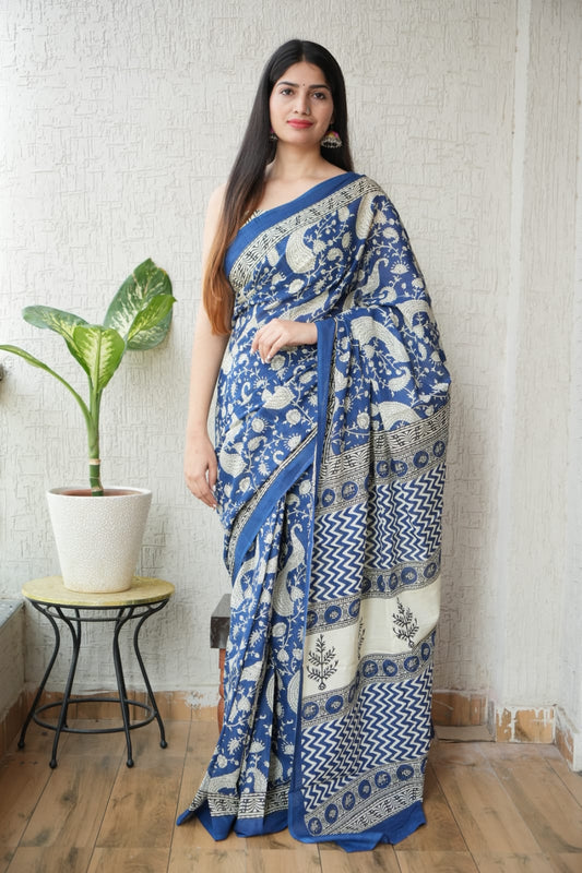Jaipur Cotton Mulmul Saree (CMS96)
