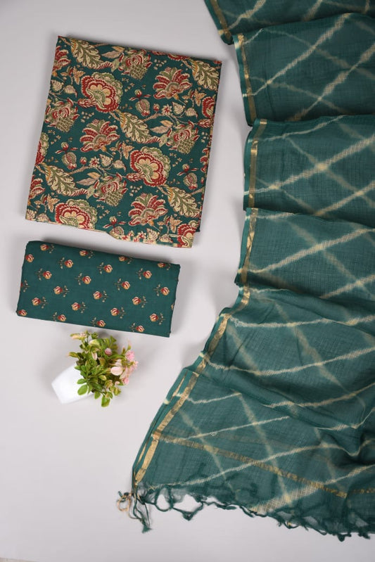 JAIPURI BLOCK PRINTED COTTON SUIT WITH KOTA DUPPATA (CKS71)