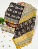 HAND BLOCK PRINTED KOTA DORIYA SUIT WITH KOTA DORIYA DUPPATA (FKS62)