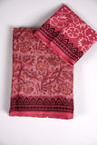 HAND BLOCK BAGRU PRINTED KOTA DORIYA SAREE WITH MULMUL BLOUSE (KDS50)