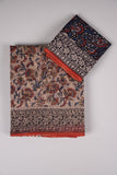 HAND BLOCK BAGRU PRINTED KOTA DORIYA SAREE WITH MULMUL BLOUSE (KDS61)