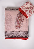 HAND BLOCK BAGRU PRINTED KOTA DORIYA SAREE WITH MULMUL BLOUSE (KDS65)