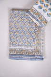 HAND BLOCK BAGRU PRINTED KOTA DORIYA SAREE WITH MULMUL BLOUSE (KDS76)