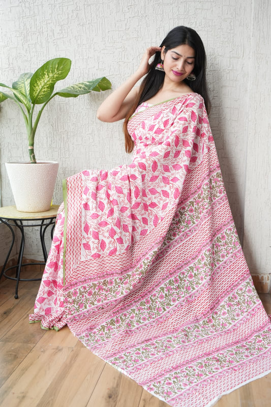 Jaipur Cotton Mulmul Saree (CMS97)