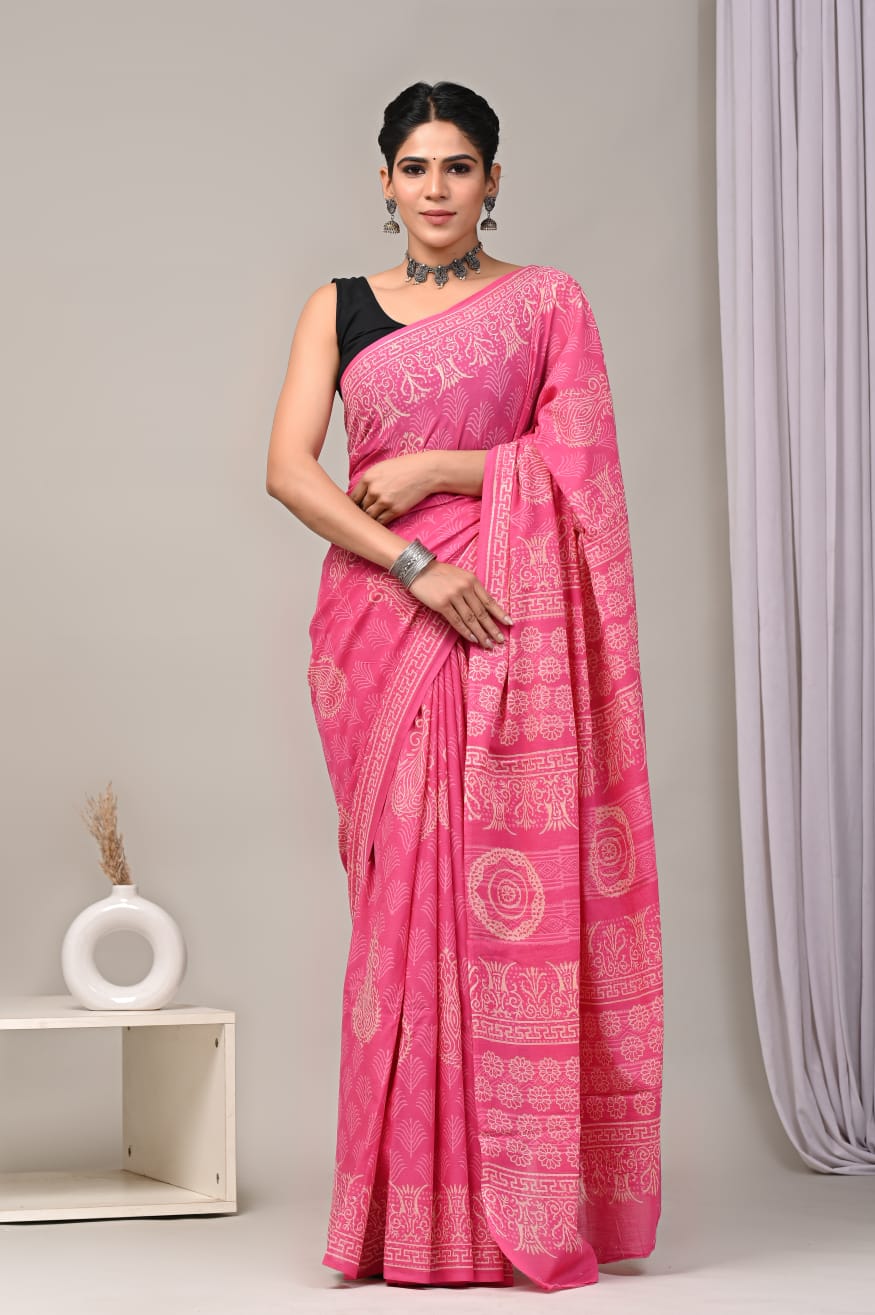 Jaipur Cotton Mulmul Saree (CMS114)