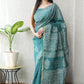 Bagru Hand Block Printed Chanderi Silk Saree with Blouse (CSS83)