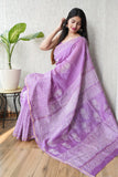 Bagru Hand Block Printed Chanderi Silk Saree with Blouse (CSS86)