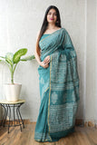 Bagru Hand Block Printed Chanderi Silk Saree with Blouse (CSS83)