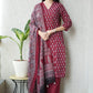 Ajrakh Printed "Stitched" Cotton Suits With Cotton Ajrakh Mulmul Dupatta (ASS5)