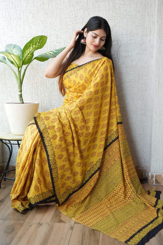 Jaipur Cotton Mulmul Saree (CMS68)