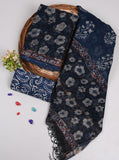 HAND BLOCK PRINTED KOTA DORIYA SUIT WITH KOTA DORIYA DUPPATA (FKS68)