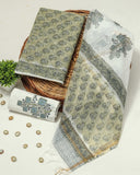 HAND BLOCK PRINTED KOTA DORIYA SUIT WITH KOTA DORIYA DUPPATA (FKS75)