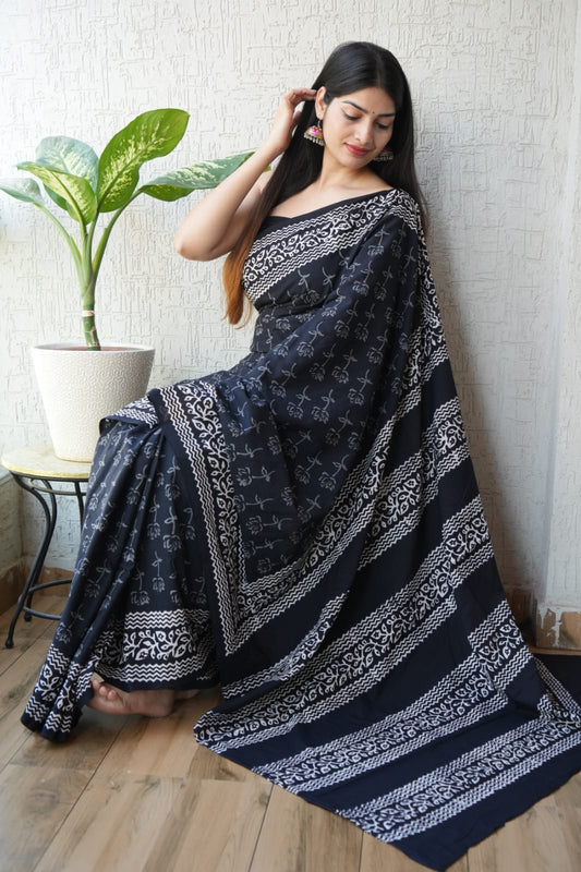 Jaipur Cotton Mulmul Saree (CMS128)