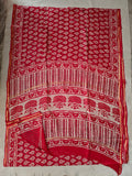 Bagru Hand Block Printed Chanderi Silk Saree with Blouse (CSS98)