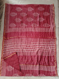 Bagru Hand Block Printed Chanderi Silk Saree with Blouse (CSS100)