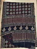 Bagru Hand Block Printed Chanderi Silk Saree with Blouse (CSS101)