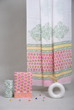 HAND BLOCK PRINTED COTTON 3-PIS SUIT WITH MULMUL DUPPATA (CMS39)