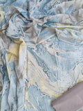 HAND BLOCK PRINTED COTTON 3-PIS SUIT WITH MULMUL DUPPATA (CMS67)