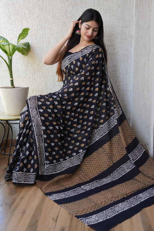 Jaipur Cotton Mulmul Saree (CMS41)