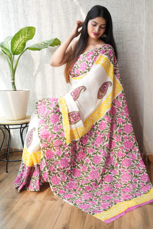 Jaipur Cotton Mulmul Saree (CMS33)