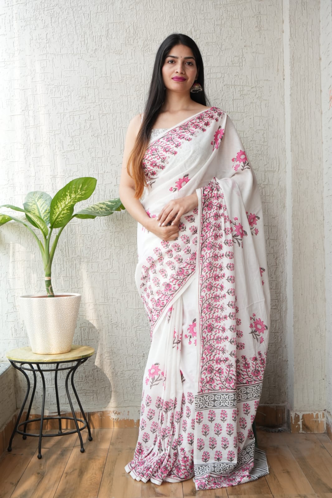 Jaipur Cotton Mulmul Saree (CMS27)