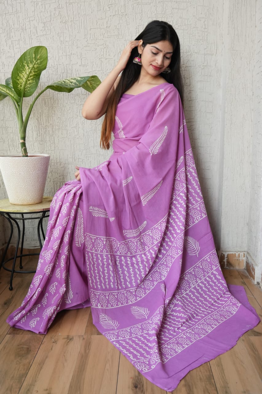 Jaipur Cotton Mulmul Saree (CMS76)