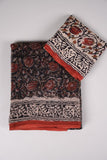 HAND BLOCK BAGRU PRINTED KOTA DORIYA SAREE WITH MULMUL BLOUSE (KDS88)