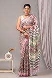 Ajrakh Hand Block Bagru Vanspati Printend Modal Silk Saree with Blouse (CID64)