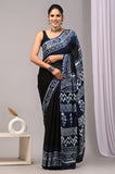 Ajrakh Hand Block Bagru Vanspati Printend Modal Silk Saree with Blouse (CID76)