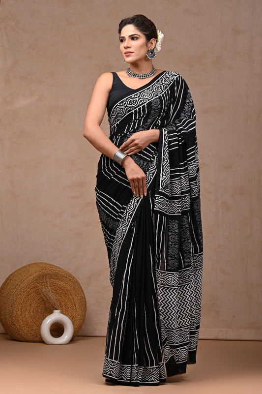 Jaipur Cotton Mulmul Saree (CMS137)