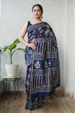 Bagru Hand Block Printed Chanderi Silk Saree with Blouse (CSS101)