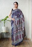 Bagru Hand Block Printed Chanderi Silk Saree with Blouse (CSS106)