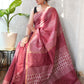 Bagru Hand Block Printed Chanderi Silk Saree with Blouse (CSS100)