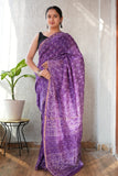 Bagru Hand Block Printed Chanderi Silk Saree with Blouse (CSS105)