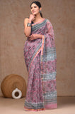 Jaipuri Block Printed Cotton Kota Doriya Saree (CIS93)