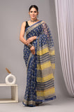 Jaipuri Block Printed Cotton Kota Doriya Saree (CIS96)