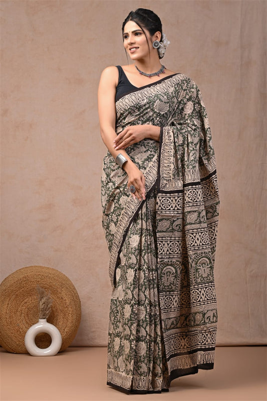 Jaipur Cotton Mulmul Saree (CMS144)