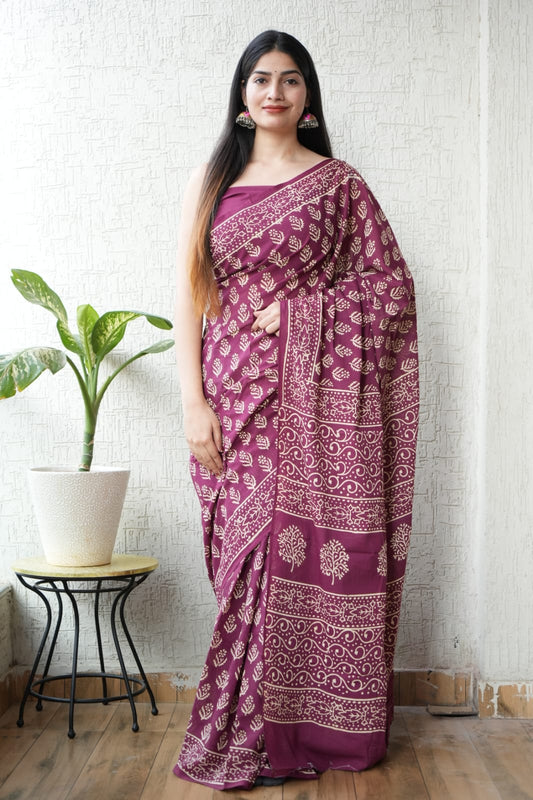 Jaipur Cotton Mulmul Saree (CMS143)
